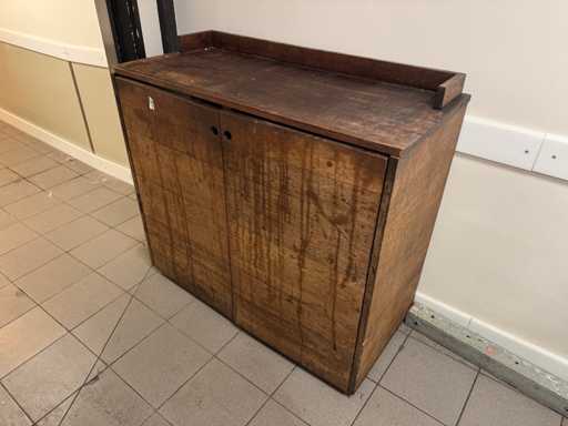 Mobiel houten servicemeubel