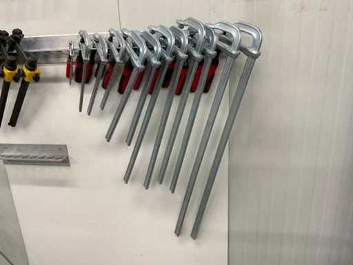 Bessey GZ80-2K / GZ50-2K / GZ30-2K / GZ20-2K Clamp da costruzione con supporto a parete da 20 pezzi (13x)