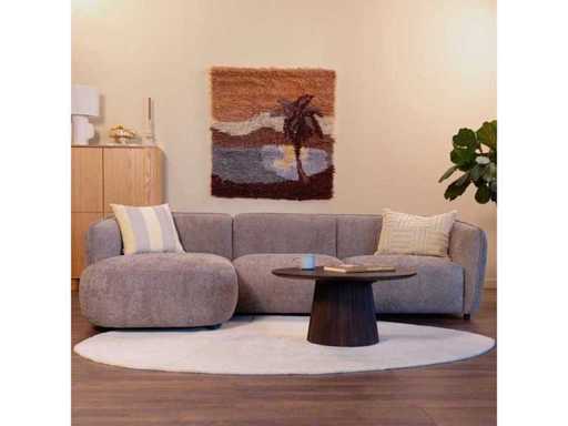 fonQ - Miękka sofa w rogu z leżanką po lewej stronie - Bouclé - Taupe - zestaw sofy