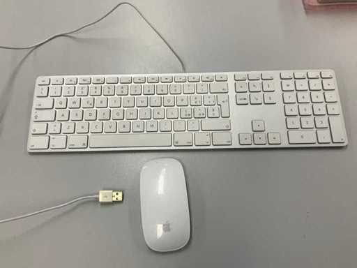 Apple - Tastatură USB Magic QWERTY (italiană) cu tastatură numerică și mouse magic