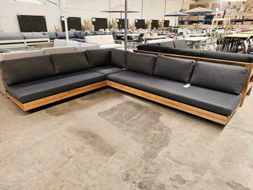Garden Prestige - Hoeklounge Set Los Angeles Antraciet met Kussens Olefin