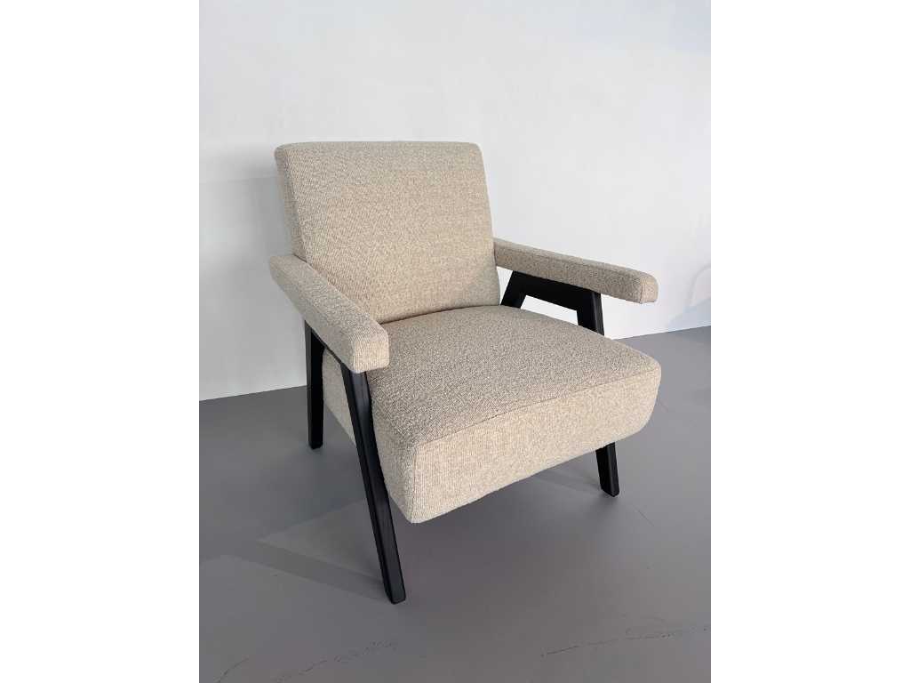 1x Design armchair beige