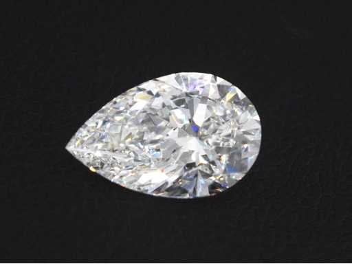 Peer vorm briljant van 4.00 carat (gecertificeerd)