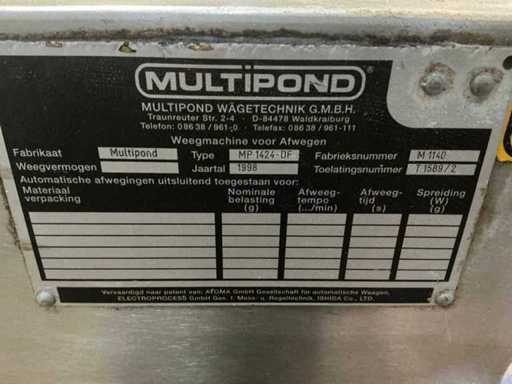 1998 Multipond MP 1424 DF Oțel inoxidabil cu mai multe capete