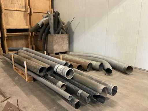 Batch of PVC and flexible pipes