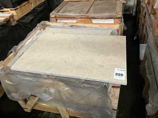 Carrelage de jardin en pierre Synai perl