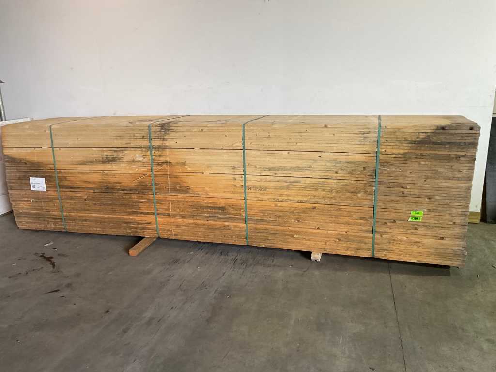 Vuren plank 480x15x2,2 cm (42x)
