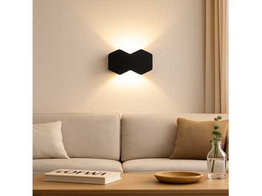 8 x luce da parete LED bidirezionale – 4W – 3500K Bianco caldo – IP54 – SW-51-2