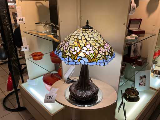 TIFFANY Tafellamp met bloemendecor