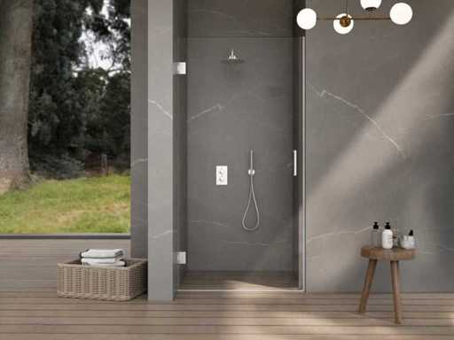 Douchedeur 90x200cm helder veiligheidsglas