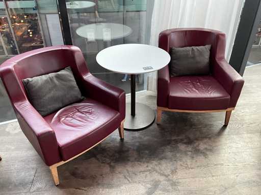 Hutten - Bistrotafel met 2 fauteuils