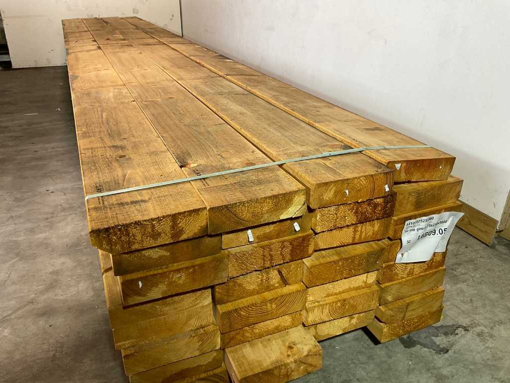 spruce beam 580x25x7.5 cm (4x)
