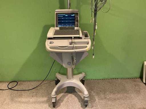 GE MAC5000 ECG device  with patient cable and  trolley 