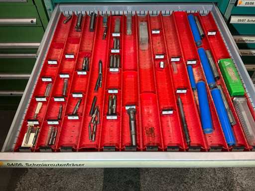 Post Milling Cutter with WP / Deep Hole Drill and Drawer Cabinet