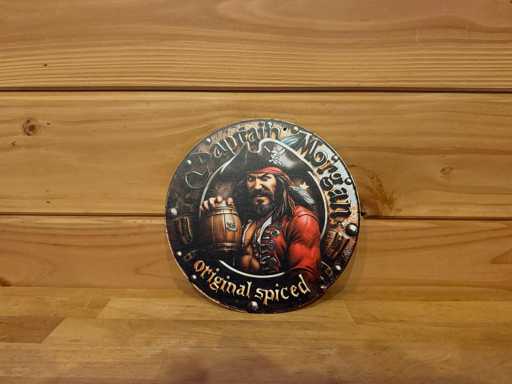 Metal advertising sign round 20cm