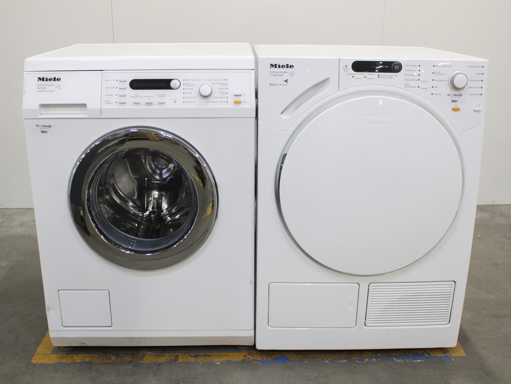 Miele W 5844 SoftCare System Wasmachine & Miele T 7950 WP EcoComfort Wasdroger