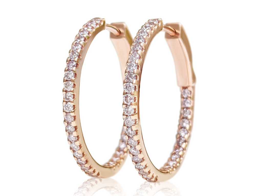 Luxury Earrings Very Rare Natural Pink Diamond 0.48 carat
