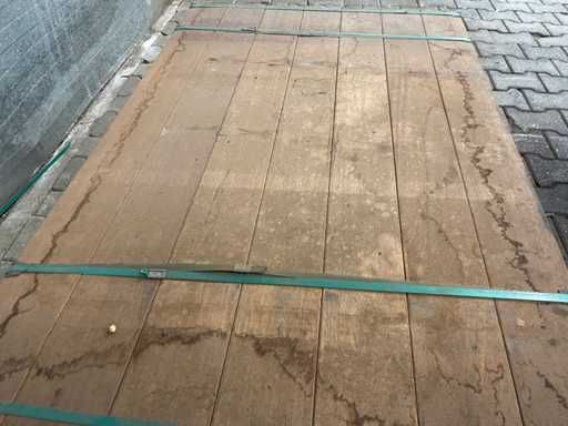 Terrassendielen aus Teakholz Guyana 1550x145x21mm (49x)