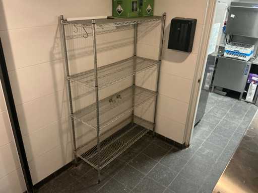 Metalen magazijnstelling (2x)