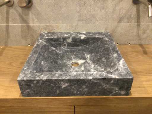 Natuursteen Marmer Black Wastafel 45x46x10 cm