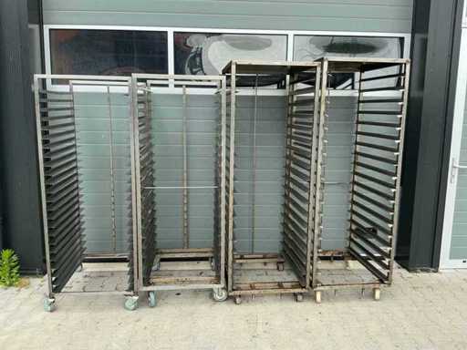 RVS Regaalwagens/platenkarren (4x)