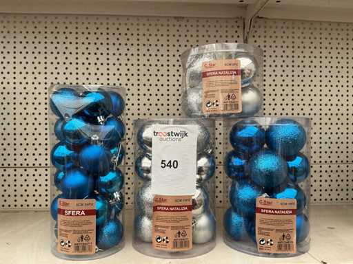 Party der Weihnachtskugeln.