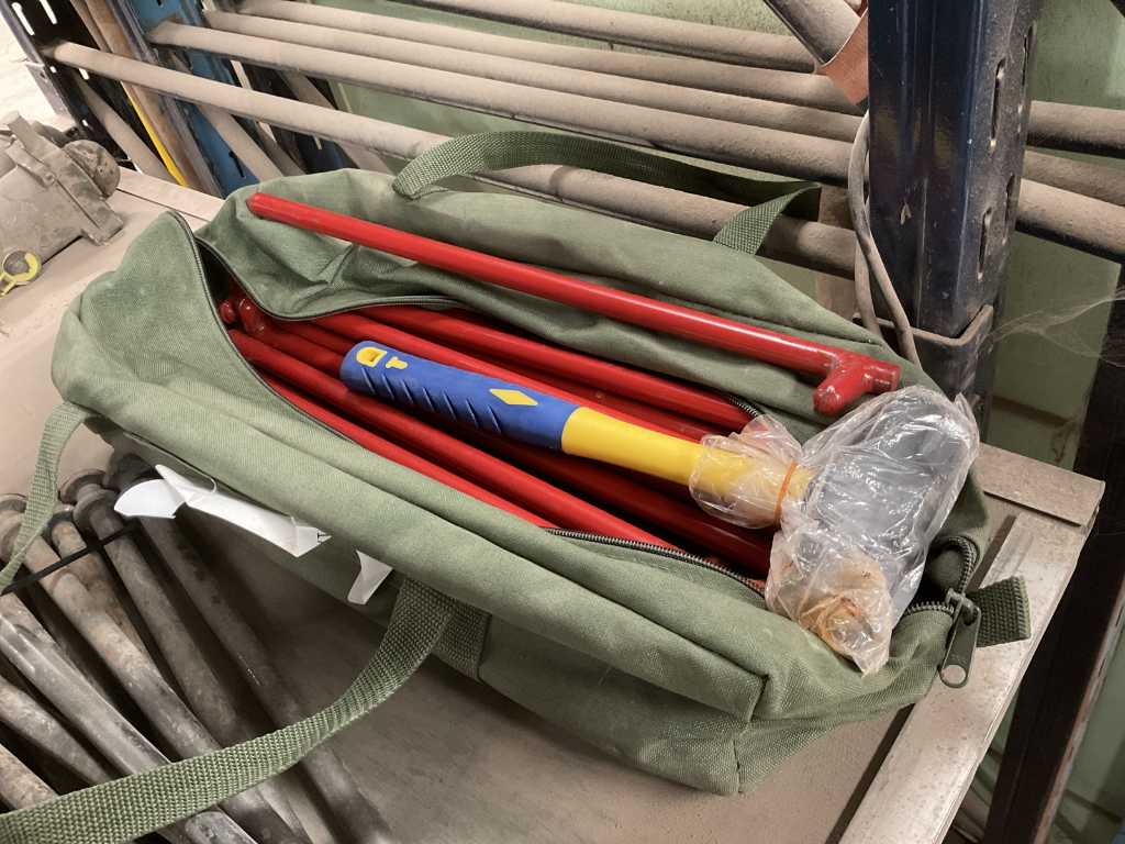 Military steel tent stakes in bag