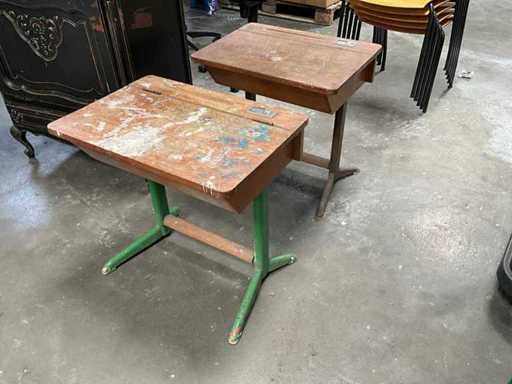 Mesbank Wijchen Antique School Table (2x)