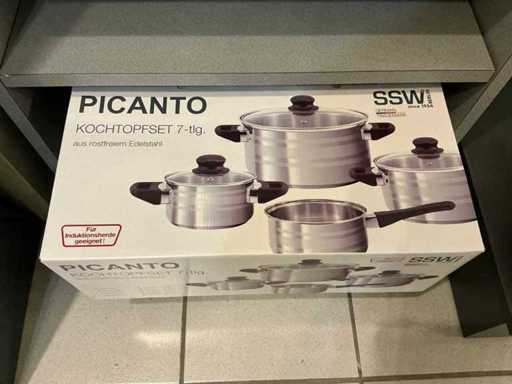 SSW Picanto 7-piece cooking pot set+24 piece cutlery