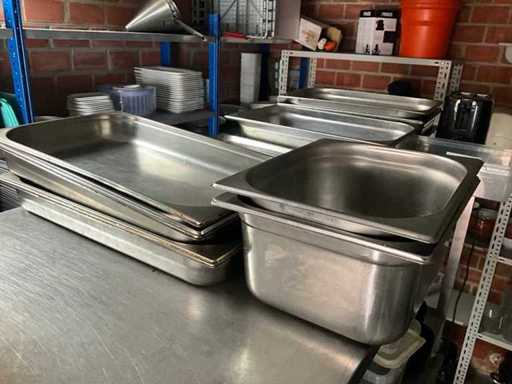 Diverse gastronormbakken en schalen (40x)