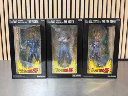 Banpresto Master Stars Piece - Dimensions du manga Vegeta / Vegito / The Son Gohan - Figure de la collection de dimensions du manga Dragon Ball Z (3x)