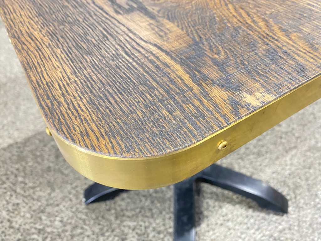 Satellite - Oak wood with brass edge - Table top