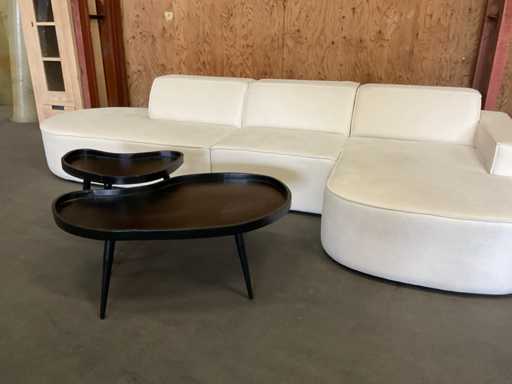 Noire Table basse set de 2