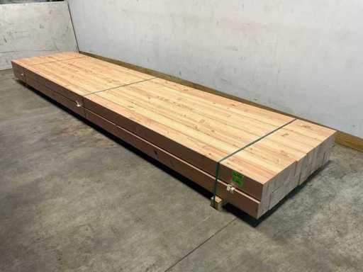 Douglas rindeluit și lipit cu stâlp 500x14x14 cm (8x)