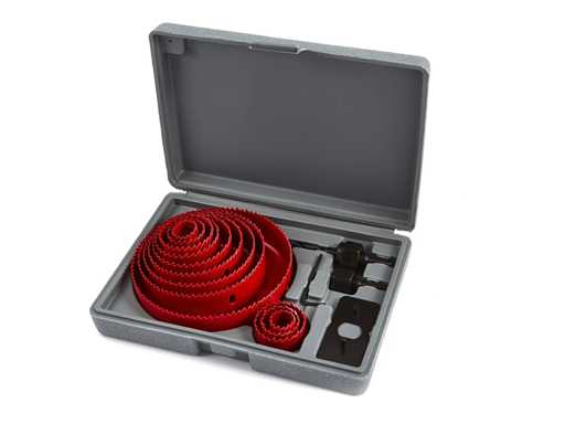 Set di seghe a tazza HBM da 16 pezzi - diametro 19-127 mm, adatto per legno, gesso e gesso