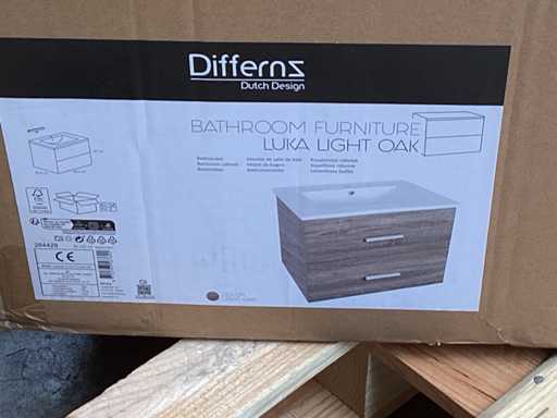 Differnz Luka wastafel meubel eiken