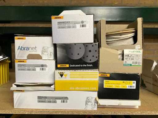 Série de divers disques de ponçage