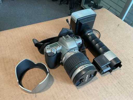 Pentax MZ-7 Fotocamera set in tas