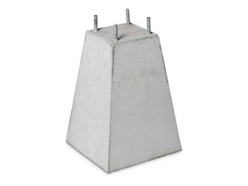 Concrete piers - Grey 25/25 x 15/15 x 35 cm c.c.c. 9cm M10 (220x)