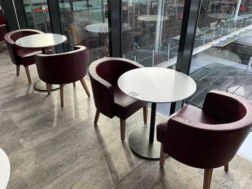 Hutten - Bistrotafel met 2 stoelen (2x)