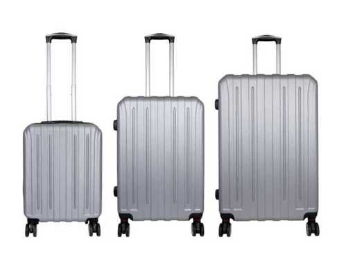 Monopol 3-delige kofferset – zilver