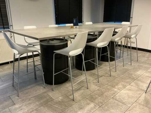 Canteen table with stools