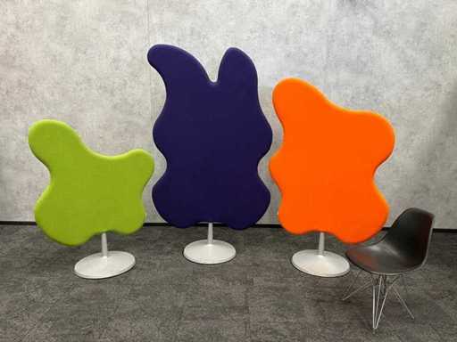 3x Glimakra Wannabetree - parete divisoria acustica - organica