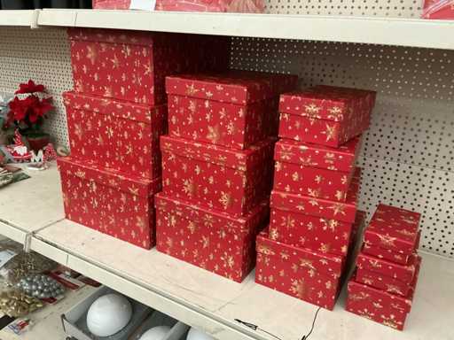 Charge von Weihnachtsverpackungsboxen. (13-fach)