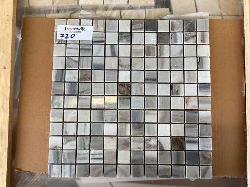 Pietra Naturale Marmo Grigio/Bianco Mix Mosaico 30,5x30,5 cm 9 m²