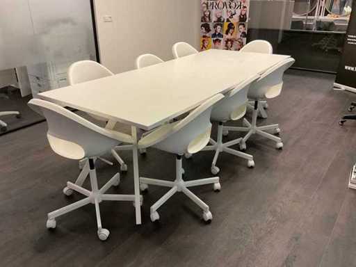 Masa de conferință IKEA cu 8 scaune