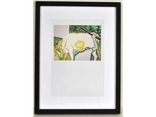 Roger Raveel - Man and animal - offset