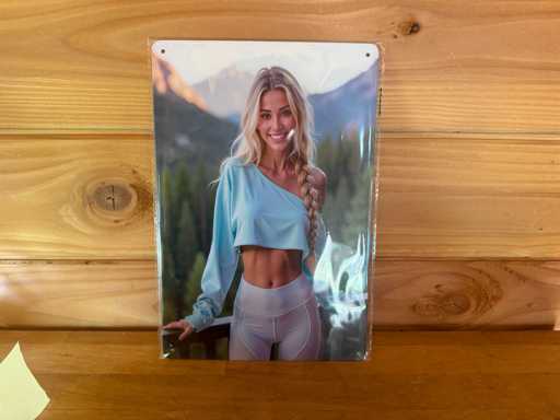 Metalen reclame bord