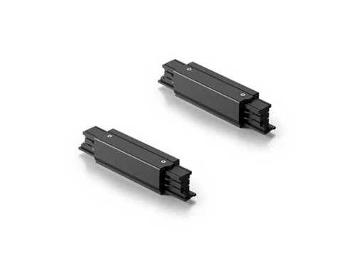 48 x Intec 3-Phasen-Schienenkupplungsstück Gerade Schwarz