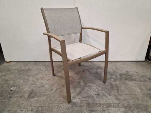 2 x Garden Prestige - Alu Stapelstoel Namur Champagne - Stone